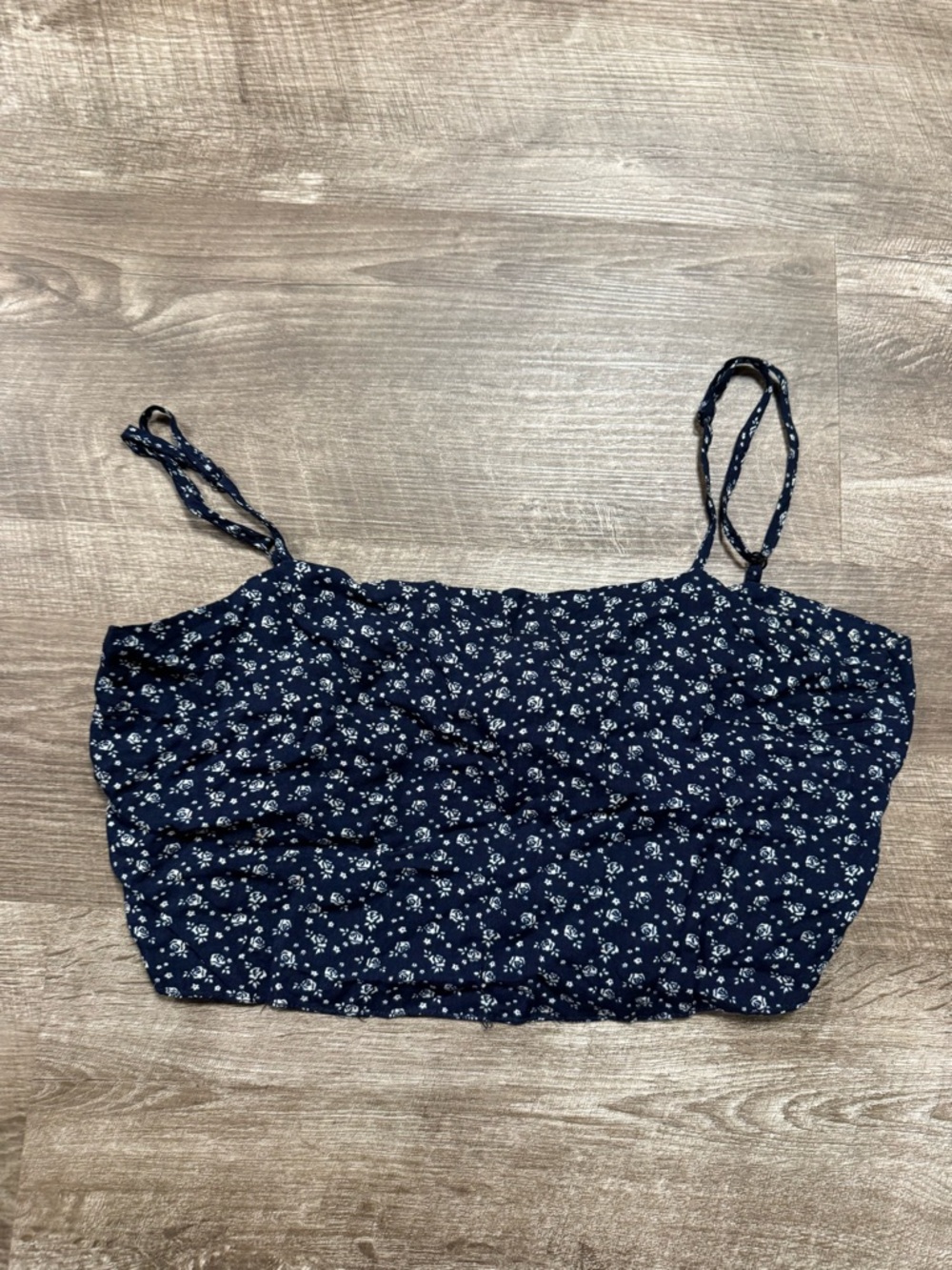John Galt Brandy Melville Tie Back Floral Crop Top One Size